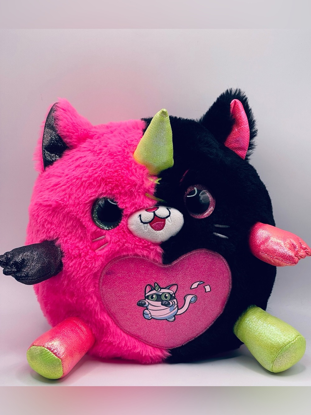 ZURU Rainbocorns Monstercorn Surprise Pink & Black Unicorn Cat | 10” Plush